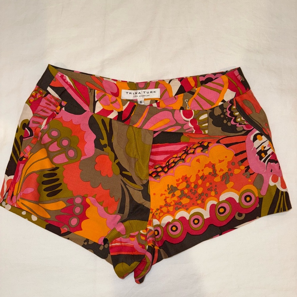 Trina Turk Women's High Waist Floral Shorts